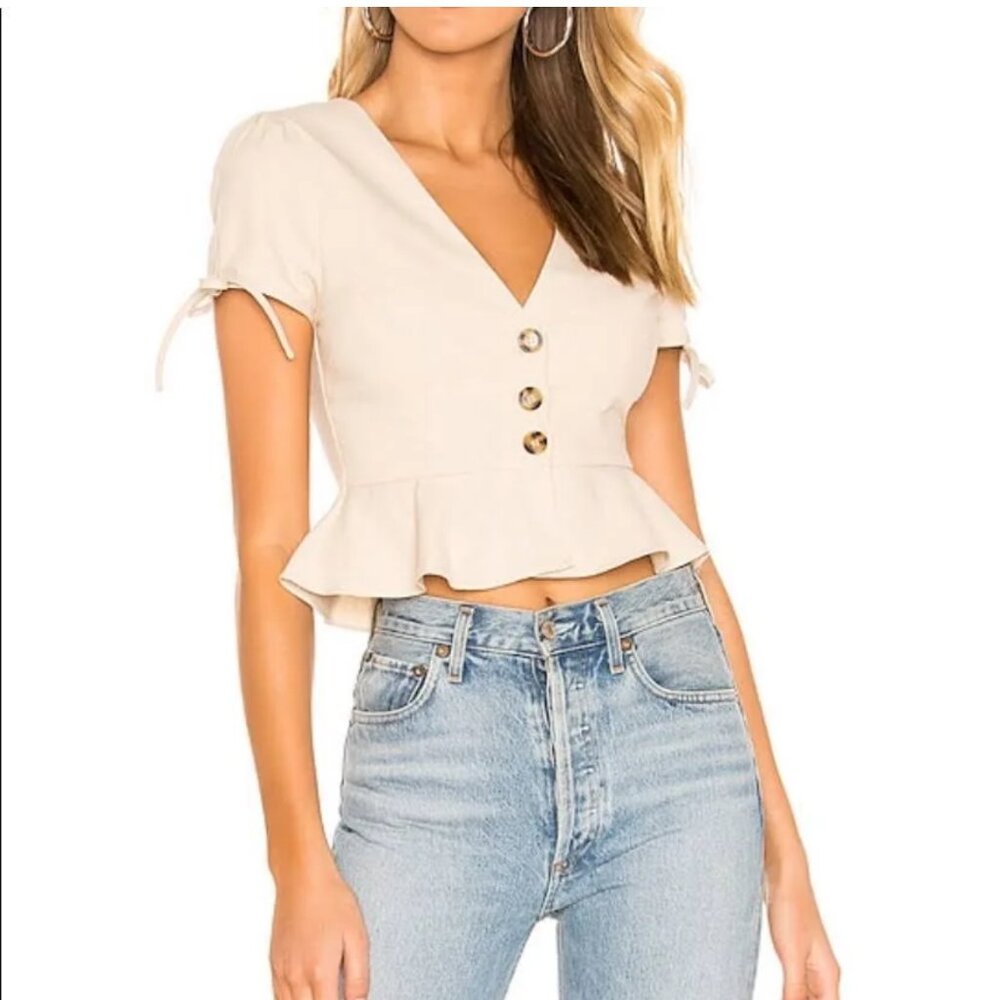 Superdown X Revolve Alana Button Front Top In Toa… - image 1